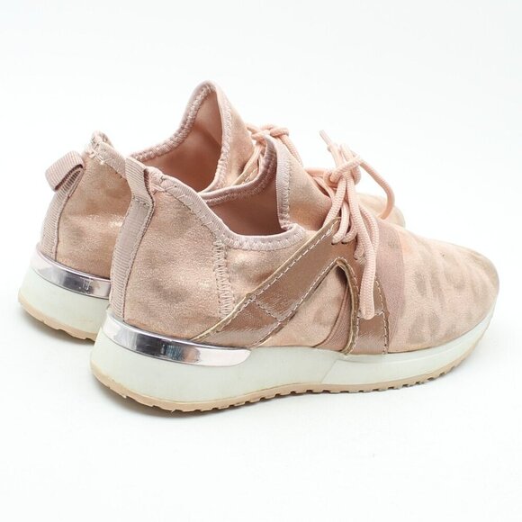 Top Moda Pink Leopard Print Sneakers - Picture 9 of 11